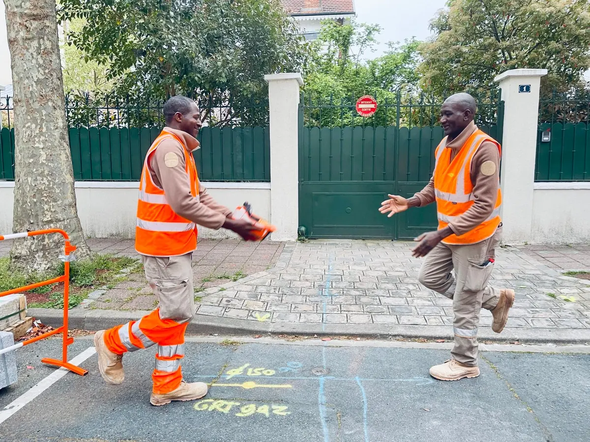 Échauffement sur chantier BTP, Colas GPO, Human to Hero